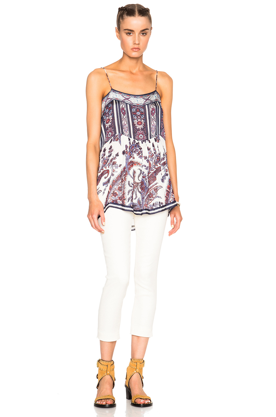 图象5 isabel marant etoile tybalt paisley print top – 漆黑