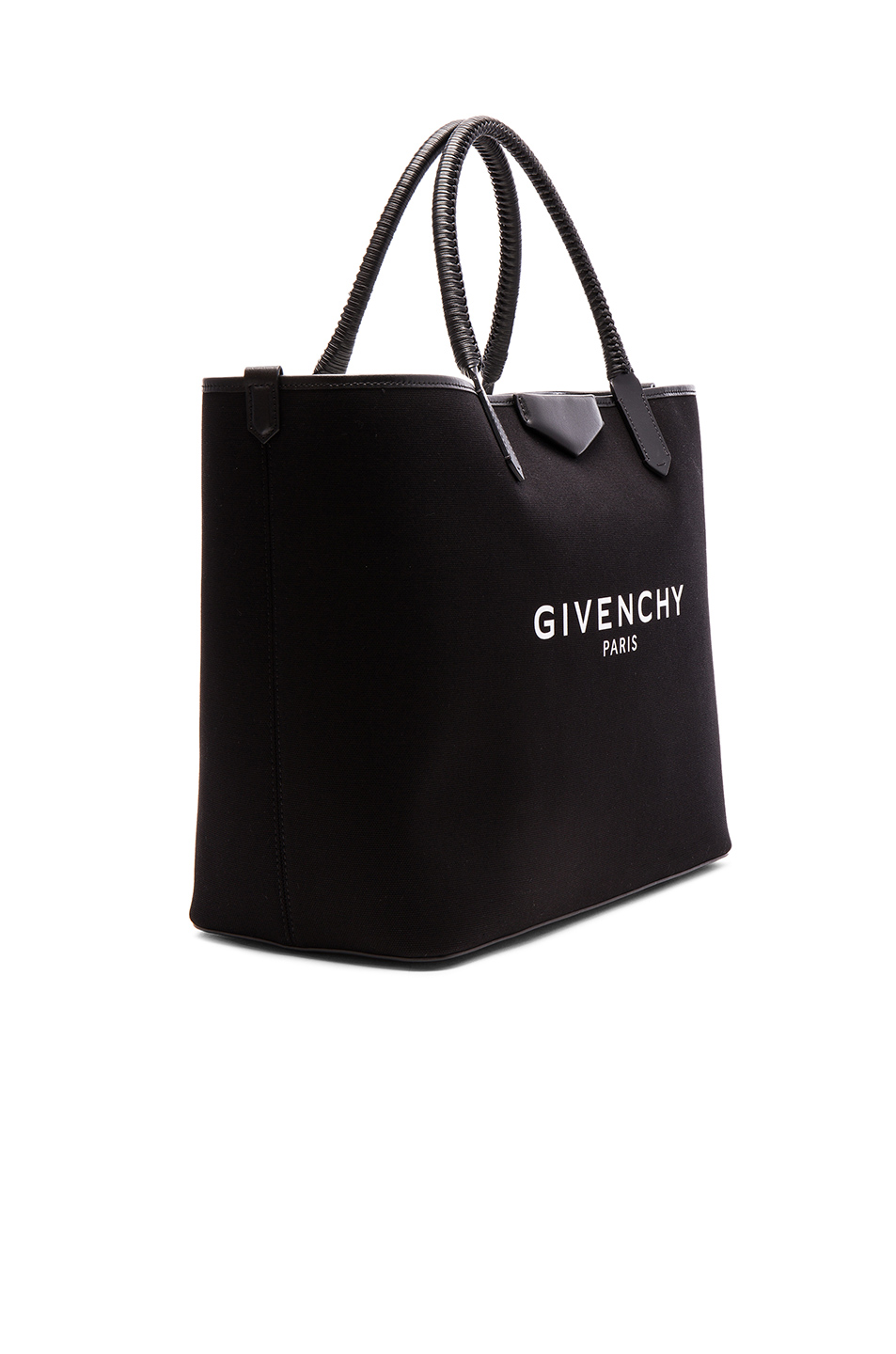 图象4 givenchy large logo print antigona shopping bag – 黑色