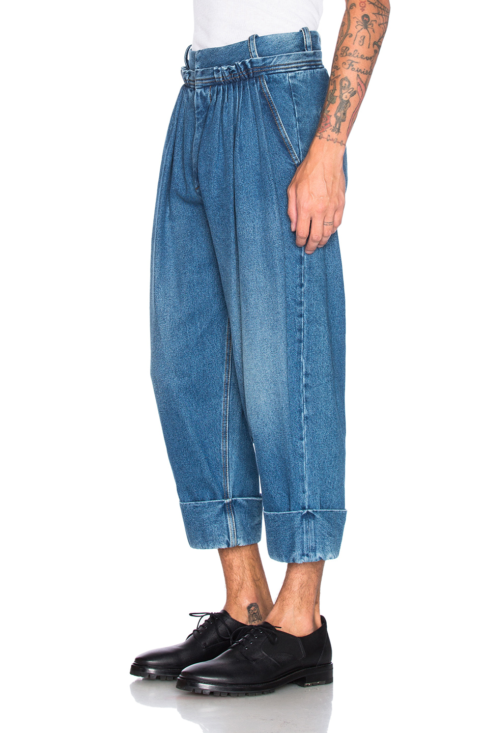 pleat front baggy trousers