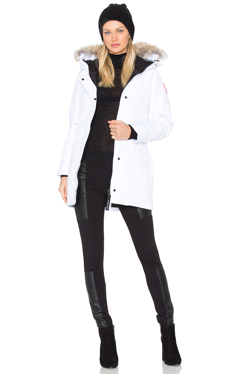 canada goose victoria parka in white